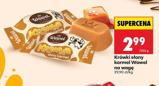 Krówki karmel Wawel na wagę promocja w Biedronka