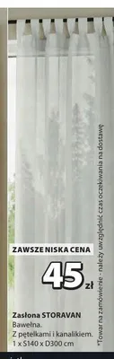 Zasłona Storavan promocja w Jysk