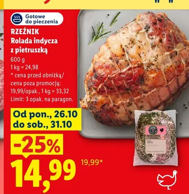 Rolada indycza z pietruszką Rzeźnik promocja w Lidl