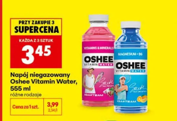 Napój niegazowany Oshee Vitamin Water Magnesium + B6 promocja w Biedronka