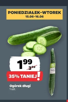 Ogórek długi promocja w Netto