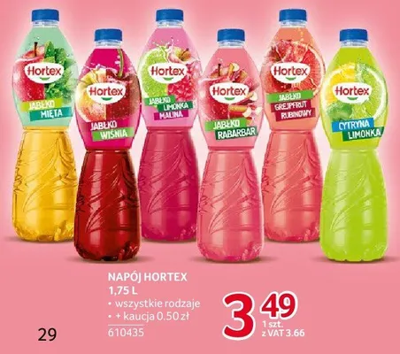 Napój Hortex 1,75l wszystkie rodzaje promocja w Selgros
