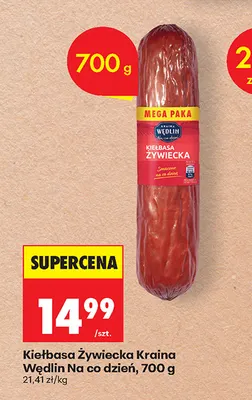 Kiełbasa żywiecka Kraina Wędlin Na co dzień promocja w Biedronka