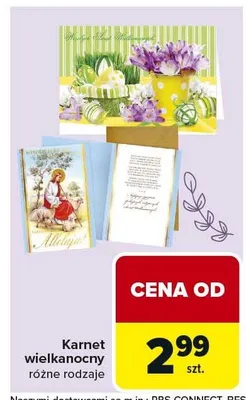 Karnet wielkanocny różne rodzaje promocja w Carrefour
