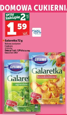 Galaretka smak agrestowy Gellwe promocja w TOPAZ
