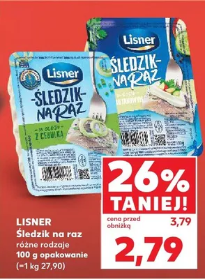 Śledźik na raz różne rodzaje promocja w Kaufland