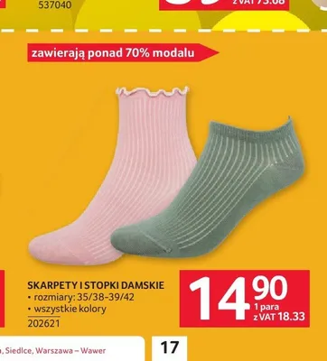 Skarpety i stopki damskie promocja w Selgros
