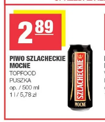 Piwo Szlacheckie Mocne promocja w SPAR
