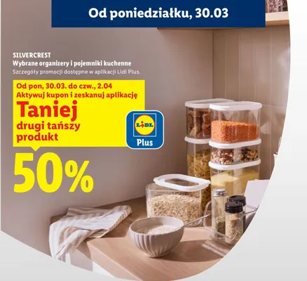 Wybrane organizery i pojemniki kuchenne promocja w Lidl