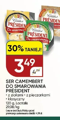 Ser camembert do smarowania z pieczarkami Président promocja w Chata Polska