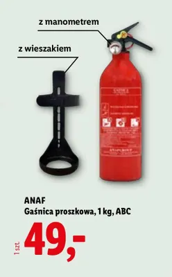 Gaśnica proszkowa 1 kg Abc Anaf promocja w Lidl
