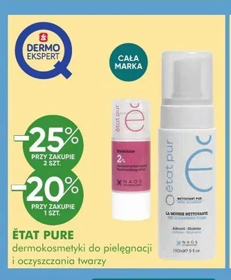 Dermokosmetyki do pielęgnacji i oczyszczania twarzy État Pure promocja w Super-Pharm