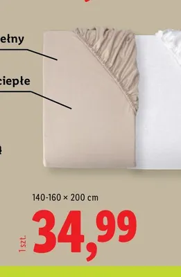 Prześcieradło flanelowe z gumką Livarno 140-160x200 cm promocja w Lidl