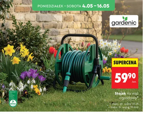 Stojak na wąż ogrodowy Gardenic maks. dł. węża: 35m maks. śr. węża: 19mm promocja w Biedronka