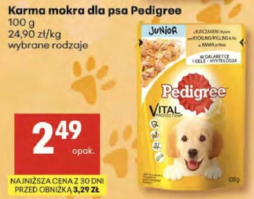 Karma mokra dla psa Pedigree promocja w Delikatesy Centrum
