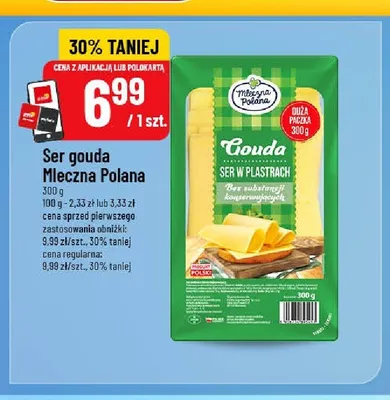 Ser gouda Mleczna Polana promocja w POLOmarket