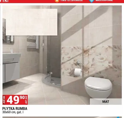 Płytka Rumba 30x60 cm promocja w Merkury Market