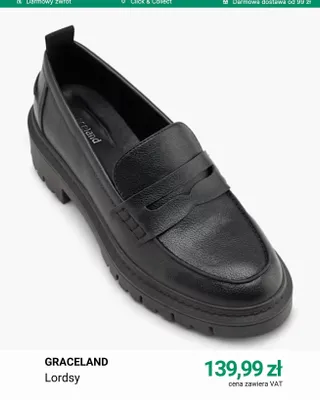 Buty damskie lordsy Graceland promocja w Deichmann