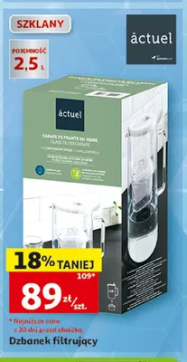 Dzbanek filtrujący szklany Actuel 2,5 l promocja w Auchan