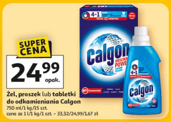 Żel, proszek lub tabletki do odkamieniania Calgon promocja w Auchan