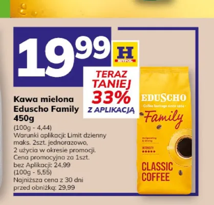 Kawa mielona Eduscho Family promocja w Hitpol