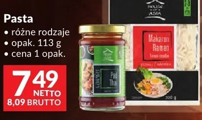 Pasta różne rodzaje House of Asia promocja w Makro