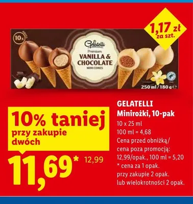 Minirożki Gelatelli 10-pak 25ml promocja w Lidl