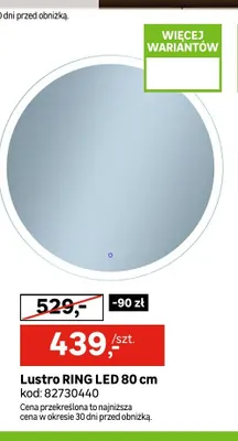 Lustro RING LED Venti 80 cm promocja w Leroy Merlin