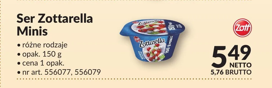Ser Zottarella Minis Zott promocja w Makro
