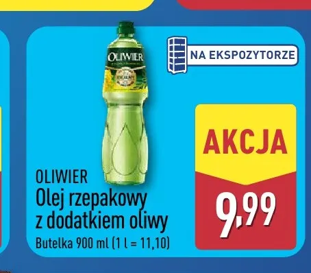 Olej rzepakowy z dodatkiem oliwy Oliwier promocja w Aldi