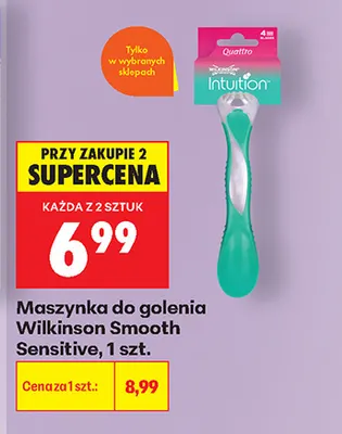 Maszynka do golenia Wilkinson Smooth Sensitive promocja w Biedronka