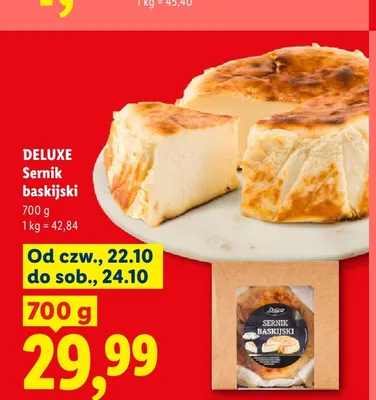 Sernik baskijski Deluxe promocja w Lidl