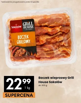 Boczek wieprzowy grillowy promocja w Delikatesy Centrum