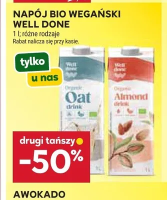 Napój bio wegański Well Done promocja w Stokrotka