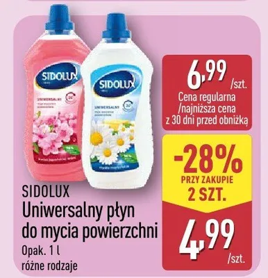 Uniwersalny płyn do mycia powierzchni Sidolux promocja w Aldi