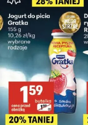 Jogurt do picia Gratka promocja w Delikatesy Centrum