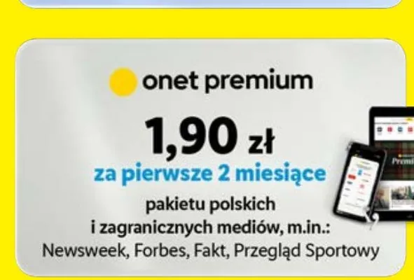 Subskrypcja Onet Premium promocja w Lidl