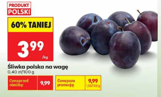 Śliwka polska na wagę promocja w Biedronka