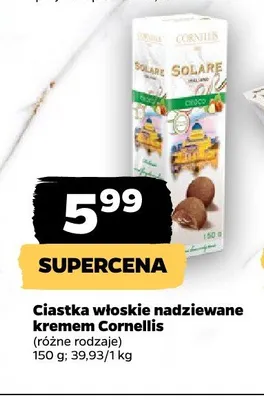 Ciastka włoskie nadziewane kremem Cornellis promocja w Netto