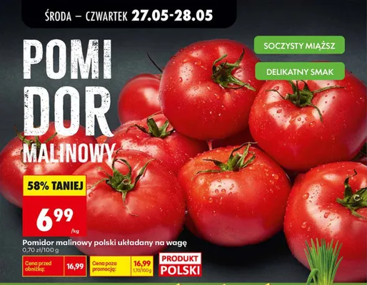 Pomidor malinowy polski układany promocja w Biedronka