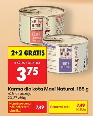 Karma dla kota Maxi Natural łosoś z wątróbką z kurczaka promocja w Biedronka