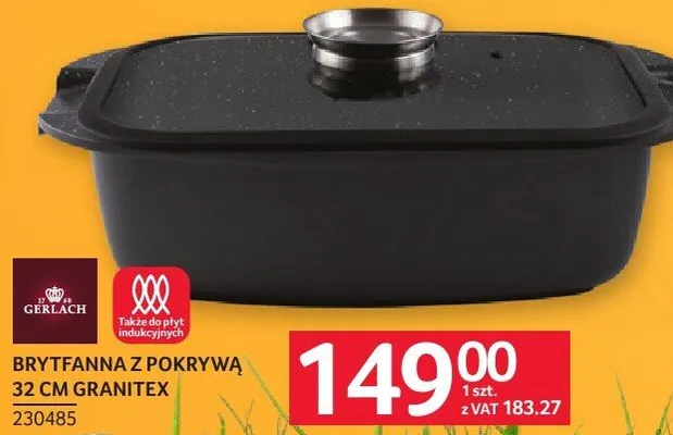 Brytfanna z pokrywą granitex promocja w Selgros