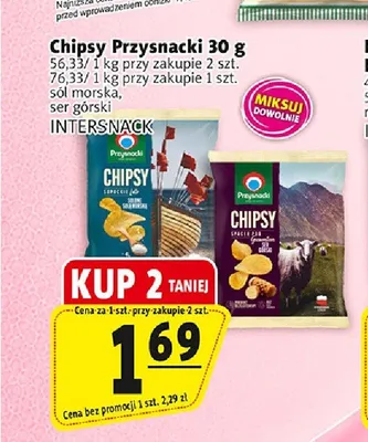Chipsy Przysnacki Ser Górski promocja w Prim Market