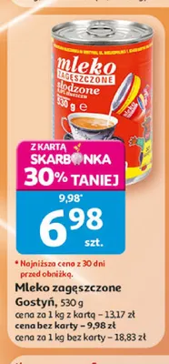 Mleko zagęszczone słodzone Gostyń promocja w Auchan