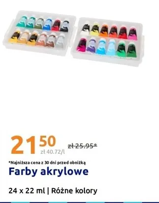 Farby akrylowe 24x22ml promocja w Action