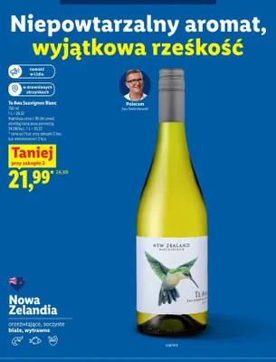 Wino białe Te Awa Sauvignon Blanc promocja w Lidl