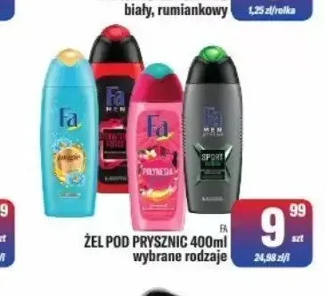 Żel pod prysznic Fa 400ml promocja w Tomi Markt