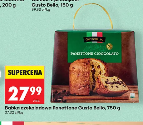 Babka czekoladowa Panettone Gusto Bello promocja w Biedronka