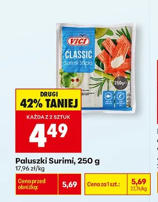 Paluszki surimi Vici Classic promocja w Biedronka