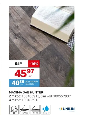 Wykładzina elastyczna Maxima Dąb Hunter promocja w Komfort